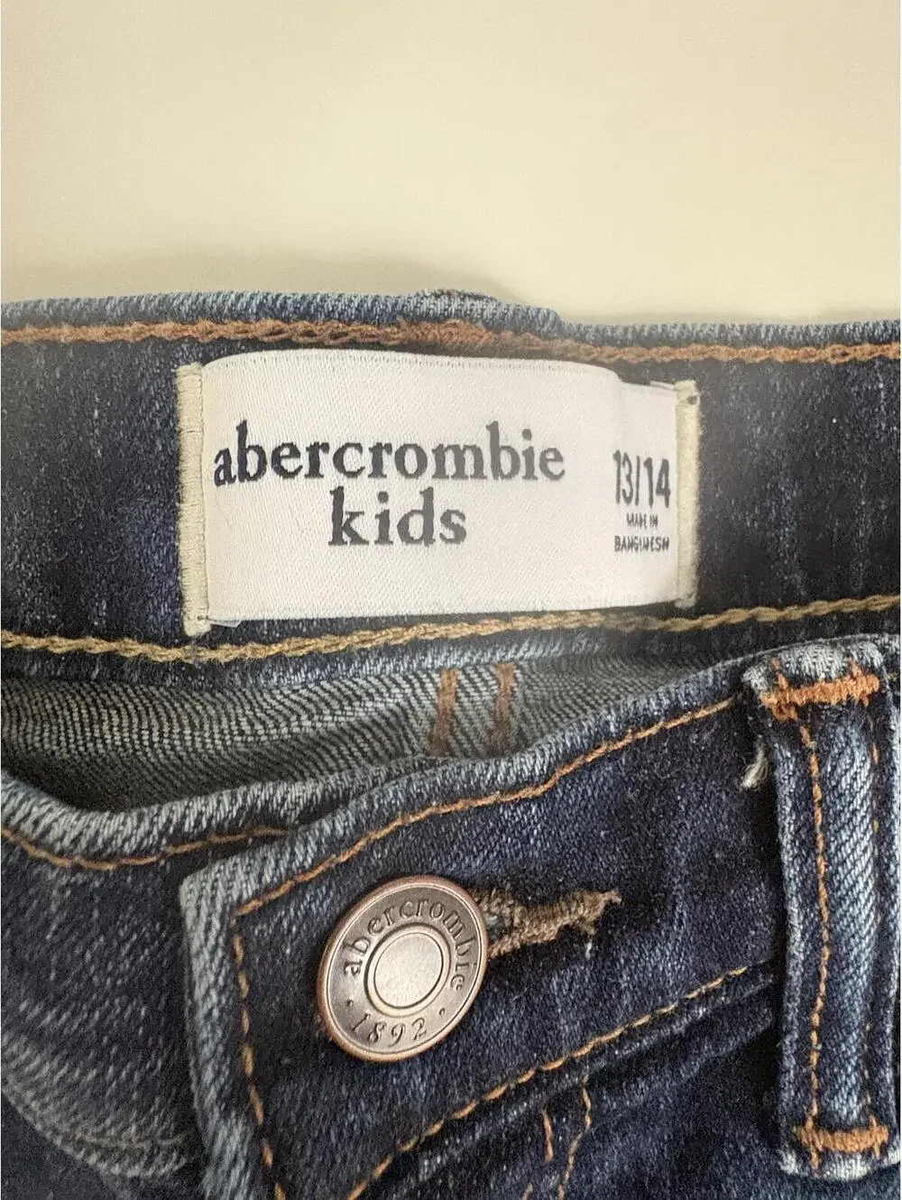 Abercrombie Kids | Girls Long Bermuda Denim Jean Shorts Ripped Size 13/14